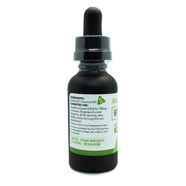 CBD Oil Tincture Back label 1000mg